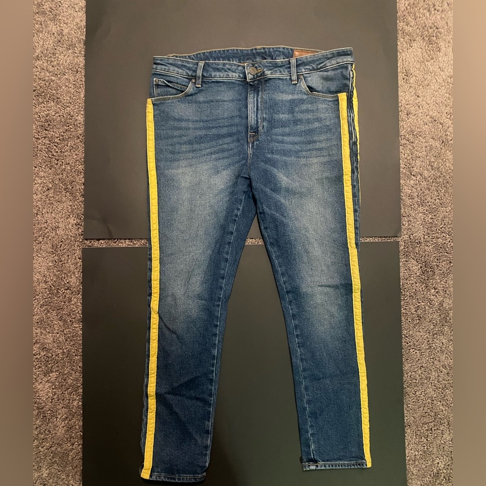 Stripe Skinny Jeans